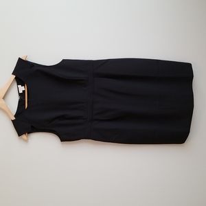 JCrew Factory Banded-waist Black Sheath Dress Sz 14
